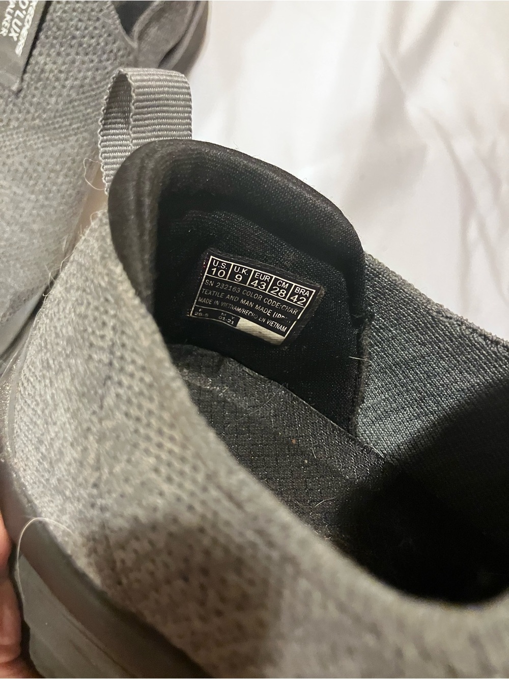 Skechers D’Lux Walker Quick Upgrade Slip On Shoes Men’s 10 Charcoal - Picture 8 of 9